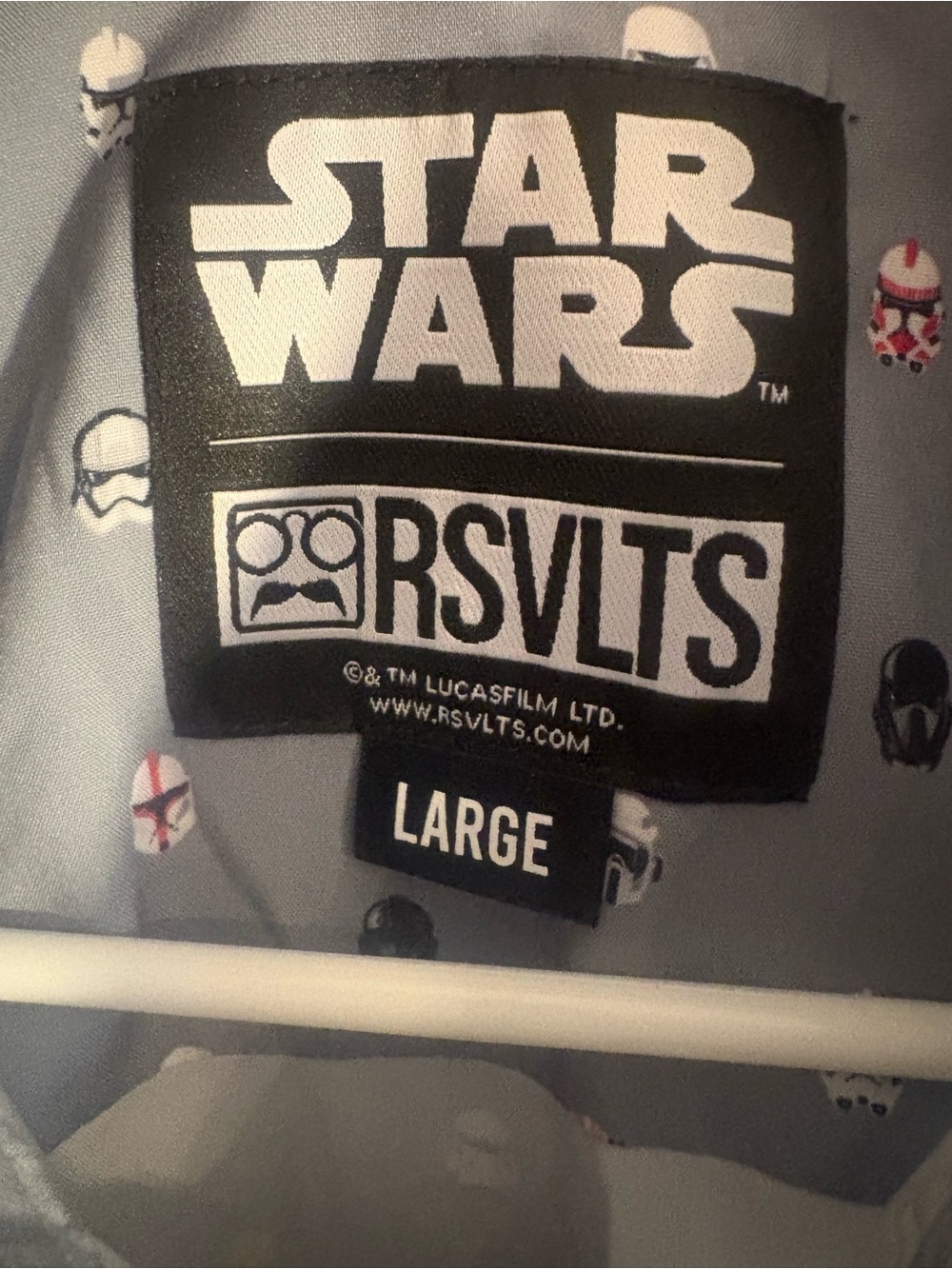 RSVLT Men’s LARGE NWT Button shirt Starwars Troopers Casual Golf - Picture 2 of 10